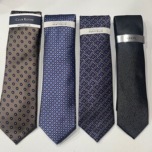 4 Men's Ties (2 Perri Ellis, 1 Alfani, 1 Charter Club)